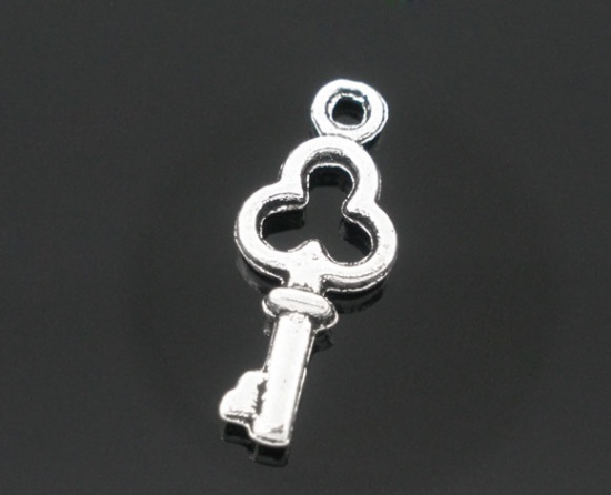 Bild von Antik Silber Schlüssel Anhänger Perlen Beads 16x6mm.Verkauft eine Packung mit 200