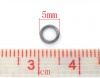 Immagine di 0.7mm Lega di Ferro Aperto Stile Anello di Salto Tondo Pistola Nera 5mm Dia, 1200 Pz