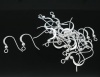 Immagine di Ottone Componente di Orecchino Ganci per Orecchini Curva Argento Placcato Nulla Disegno 17mm x 18mm posta / filo: ( 0.7mm)， 200 Pz                                                                                                                            