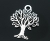 Picture of Zinc Based Alloy Charms Tree Antique Silver 22mm( 7/8") x 17mm( 5/8"), 40 PCs