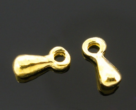 Picture of 200 Gold Plated Extender Chain Drops/Pendants Findings 7x3mm