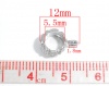 Bild von Silberfarbe Blumen Element Perlen 12x6mm Für European Armband verkauft eine Packung mit 50 Stücke
