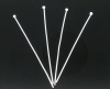 Picture of Alloy Ball Head Pins Silver Plated 45mm(1 6/8")-47mm(1 7/8") long, 0.7mm (21 gauge), 300 PCs