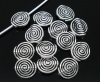 Picture of Zinc Based Alloy Spacer Beads Round Antique Silver Color Spiral Carved About 12mm x 11mm, Hole:Approx 1mm, 50 PCs