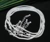 Immagine di Rame Stile Europeo Braccialetti Argento Placcato lunghezza:23.0cm 4 Pz