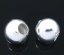 Picture of Iron Based Alloy Spacer Beads Ball Silver Plated About 8mm Dia., Hole: Approx 2.5mm, 50 PCs