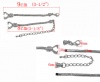 Picture of Copper Watch Chain For Watch Face Silver Tone 8cm(3 1/8") 9cm(3 1/2") long, 2 Sets