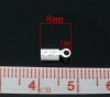 Bild von 300 Stück Messing Schnur Endkappen für Halskette oder Armband Zylinder Versilbert (für 2mm Schnur) 8mm x 3mm