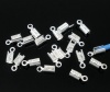 Bild von 300 Stück Messing Schnur Endkappen für Halskette oder Armband Zylinder Versilbert (für 2mm Schnur) 8mm x 3mm