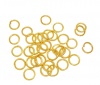 Picture of 1.3mm Iron Based Alloy Open Jump Rings Findings Round Gold Plated 10mm Dia, 300 PCs