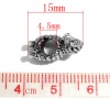 Picture of Zinc Based Alloy Easter European Style Large Hole Charm Beads Sheep Antique Silver About 15mm x 12mm, Hole: Approx 4.5mm, 20 PCs