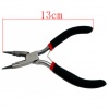 Picture of Iron Based Alloy Round-nose Pliers Black Grips 13cm(5 1/8") long, 1 Piece