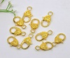 Picture of Zinc Based Alloy Lobster Clasps Heart Gold Plated 26mm x 14mm, 20 PCs