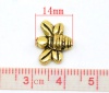 Изображение Бусина-разделитель "Пчела "Античное Золото, Около 14мм x 12мм, Отверстие: примерно 1мм, Проданная 50 шт/уп