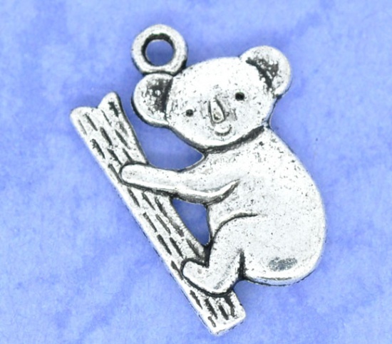 Bild von Antiksilber Koala Anhänger Perlen Beads 20x14mm.Verkauft eine Packung mit 30