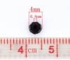 Immagine di Vetro Sciolto Perline Palla Nero Sfaccettato Circa 4mm Dia, Foro: Circa 0.8mm, 200 Pz