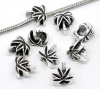 Picture of Zinc Metal Alloy European Style Large Hole Charm Beads Coconut Palm Tree Antique Silver About 14mm x 13mm, Hole: Approx 4.7mm, 20 PCs