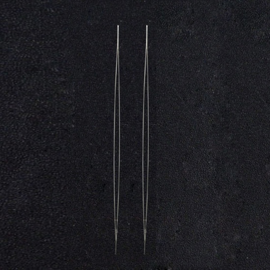 Image de Aiguille pour enfiler les perles Grand Trou 125x0.6mm, vendu par sachet de 6