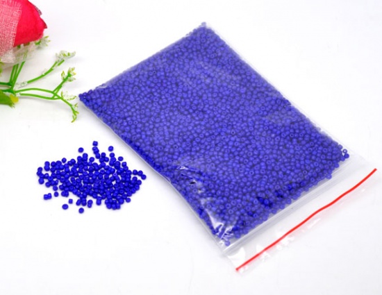 Imagen de 10/0 Blue Glass Seed Beads Jewelry Making, sold per pack of 100 gram