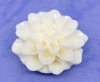 Bild von milchig Resin Blumen Perlen 16x8mm verkauft eine Packung mit 50