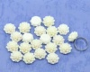 Picture of Resin Embellishments Flower Ivory 16mm( 5/8") x 8mm(3/8"), 50 PCs
