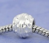 Immagine di Lega di Zinco Stile Europeo Perline Lanterna Argento Placcato Circa 10mm Dia, Foro: Circa 4.7mm, 40 Pz