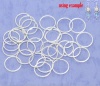 Picture of 1mm Brass Closed Soldered Jump Rings Findings Round Silver Plated 16mm Dia., 50 PCs                                                                                                                                                                           