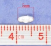 Immagine di Lega di Ferro Palla Catena Connettore Argento Placcato 5mm x 2.5mm, 1500 Pz
