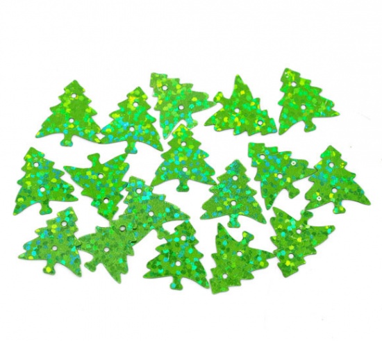 Immagine di PVC Lustrino Albero di Natale Verde 16mm x 15mm, 1000 Pz