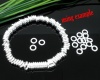 Picture of Zinc Based Alloy Closed Soldered Jump Rings Findings Round Silver Plated 8mm Dia, 100 PCs
