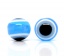Bild von Harz Perlen Kugel Blau Böser Blick 10mm D Loch: 2mm 100 Stück