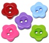Picture of Resin Sewing Buttons Scrapbooking 2 Holes Flower Mixed 14mm x14mm( 4/8" x 4/8"), 200 PCs