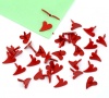 Imagen de Clavitos Aleación del Metal Del Zinc de Corazón,Rojo 12mm x 11mm, 100 Unidades