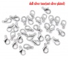 Picture of Zinc Based Alloy Lobster Clasps Silver Tone 12mm x 7mm, 100 PCs