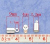 Изображение Колпачки для Маскировки Узлов Шнура 9x4mm (годны 3mm шнур) Посеребренный,проданные 200 шт/уп