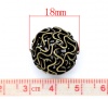 Picture of Alloy Twist Wire Beads Ball Antique Bronze Hollow About 18mm Dia, 20 PCs