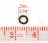 0.7mm 合金 丸カン 丸カン 円形 銅古美 4mm直径、 1500 個 の画像