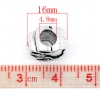 Immagine di Lega di Zinco Stile Europeo Perline Zampa d'Orso Argento Antico Circa 11.0mm x 11.0mm, Foro: Circa 4.8mm, 20 Pz