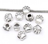 Picture of Zinc Metal Alloy European Style Large Hole Charm Beads Bear's Paw Antique Silver About 11mm x 11mm, Hole: Approx 4.8mm, 20 PCs