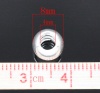 銅 ヨーロッパ風 大穴 ビーズ 円形 銀メッキ 約8mm直径、穴：約4.0mm、20 個 の画像