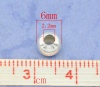 Image de Perle en Alliage Balle Argenté 6mm Dia, Taille de Trou: 2.2mm, 200 PCs