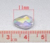 Picture of Clear AB Rainbow Color Aurora Borealis Crystal Glass Faceted Teardrop Beads 5500 11x8mm, sold per packet of 50
