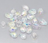 Picture of Clear AB Rainbow Color Aurora Borealis Crystal Glass Faceted Teardrop Beads 5500 11x8mm, sold per packet of 50