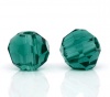 Image de Perles Cristales en Verre Balle Vert Malachite Transparent à Facettes 4mm Dia, Taille de Trou: 1mm, 200 Pcs