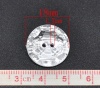 Immagine di Acrilato Bottone da Cucire ScrapbookBottone Tondo Trasparente Due Fori Modello Disegno 18mm Dia, 60 Pz