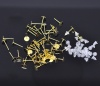 Image de Apprêts de Boucles d'Oreilles Puces en Alliage avec Embouts Forme Rond Doré 12mm x 6mm, Epaisseur de Fil: (21 gauge), 800 Pcs