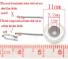 Bild von Zinklegierung European Stil Stopper-Abstandsperlen mit Gummikern für die DIY-Schmuckherstellung Antiksilber Rund 11mm D., Loch: Ca. 5.2mm, 10 Stück