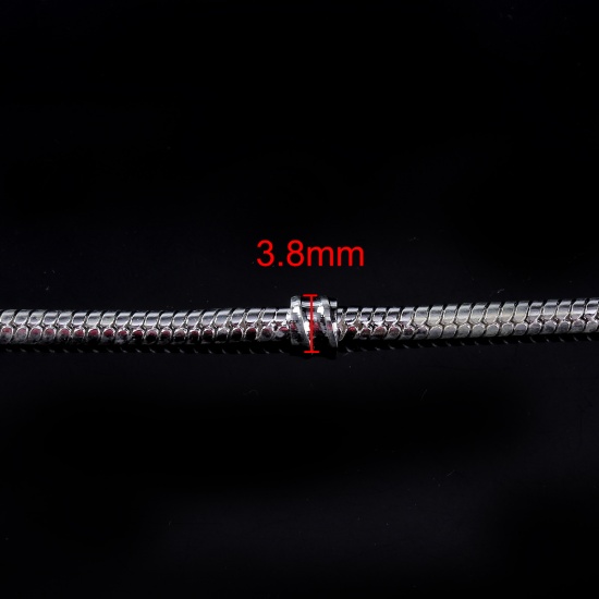 Immagine di Rame Stile Europeo Catena di Serpente Collana Argento Placcato lunghezza:46.0cm 2 Pz