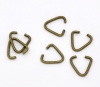 Picture of Alloy Pendant Pinch Bails Clasps Triangle Antique Bronze 10mm x 9mm, 500 PCs
