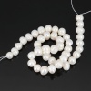 Image de (Classement B) Naturel Perle d'Eau Douce de Culture Perles Semi Baroque Blanc 9mm-10mm, Taille de Trou: 0.5mm, 36.5cm long, 1 Enfilade(Env. 42Pcs)